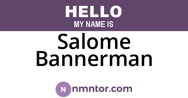 Salome Bannerman