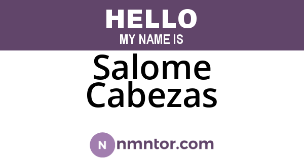 Salome Cabezas