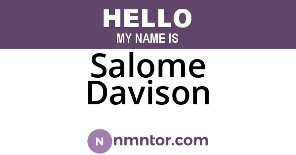 Salome Davison