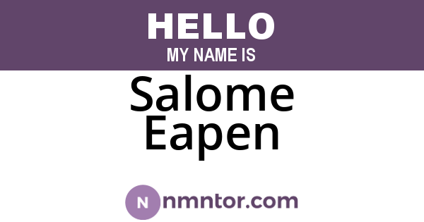 Salome Eapen