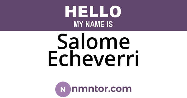 Salome Echeverri