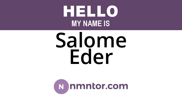 Salome Eder