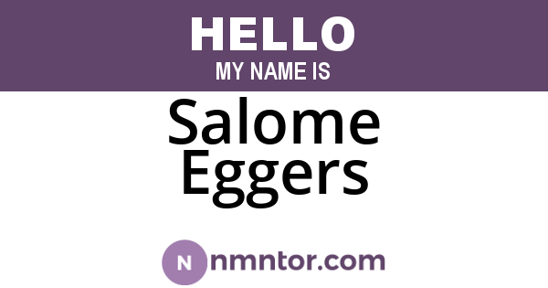 Salome Eggers