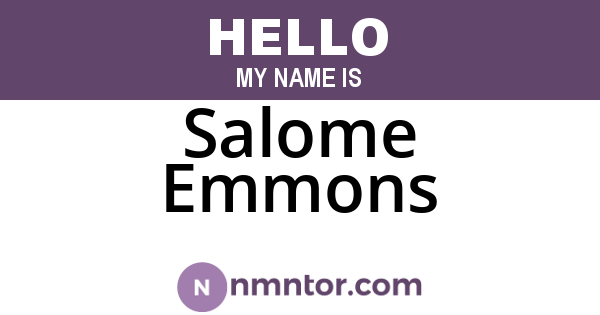 Salome Emmons