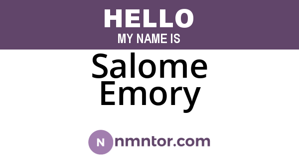 Salome Emory