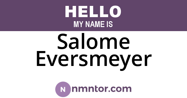 Salome Eversmeyer