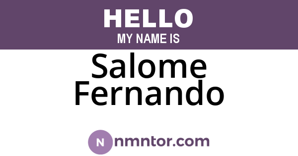 Salome Fernando