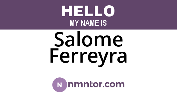 Salome Ferreyra