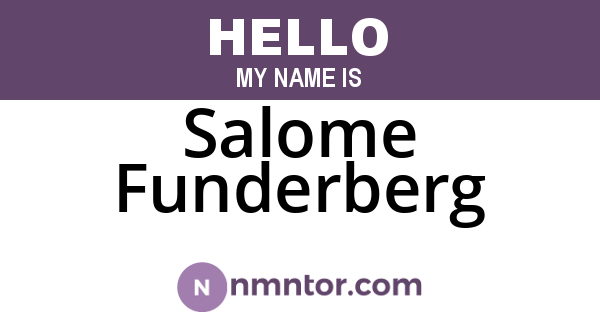 Salome Funderberg