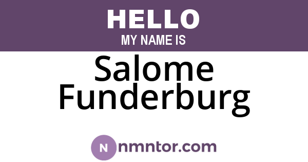 Salome Funderburg