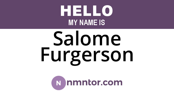 Salome Furgerson