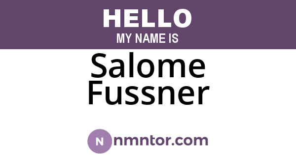 Salome Fussner
