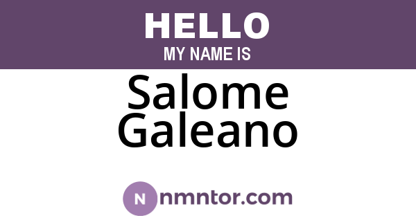 Salome Galeano