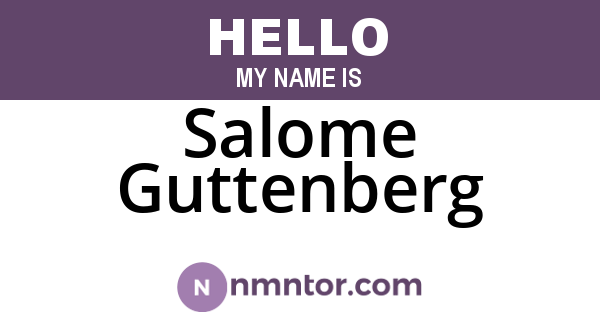 Salome Guttenberg