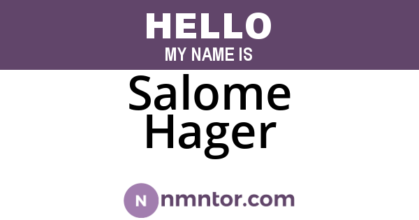 Salome Hager