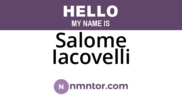 Salome Iacovelli