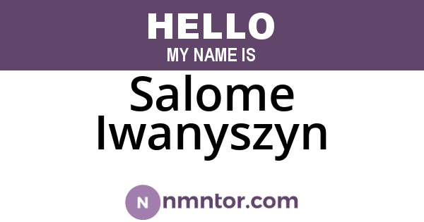 Salome Iwanyszyn