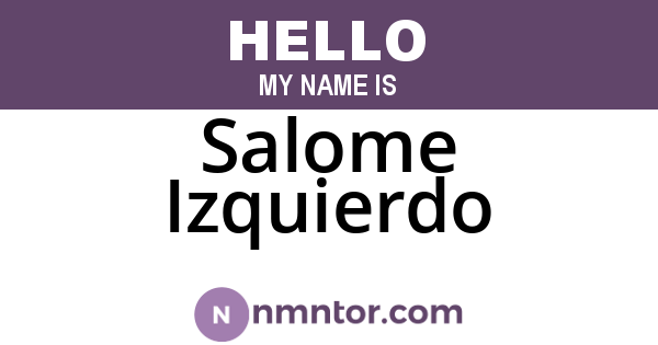 Salome Izquierdo