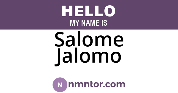 Salome Jalomo