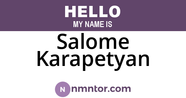 Salome Karapetyan