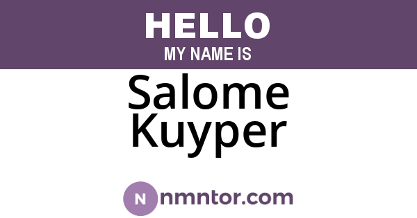 Salome Kuyper