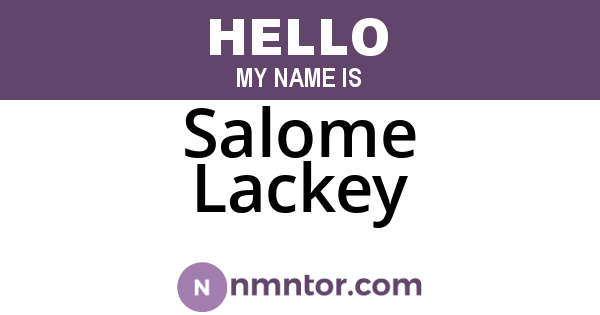 Salome Lackey
