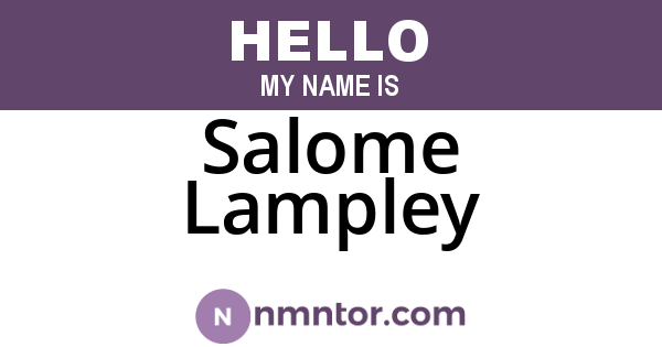 Salome Lampley