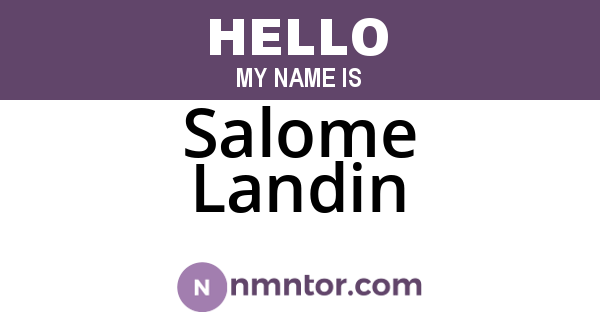 Salome Landin