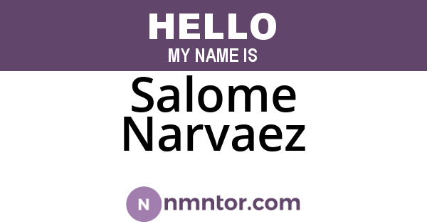 Salome Narvaez
