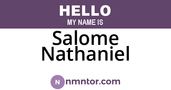Salome Nathaniel