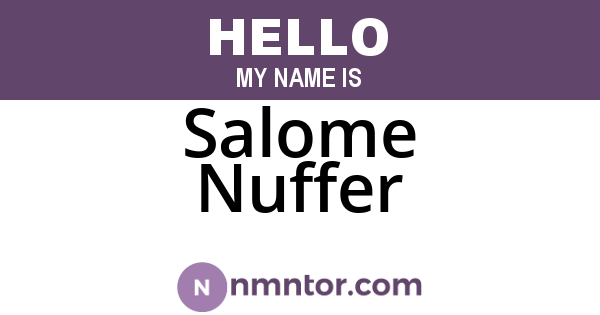 Salome Nuffer