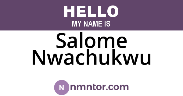 Salome Nwachukwu