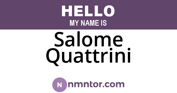 Salome Quattrini