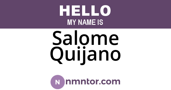 Salome Quijano