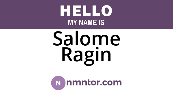 Salome Ragin
