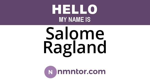 Salome Ragland