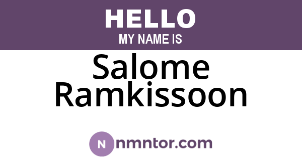 Salome Ramkissoon