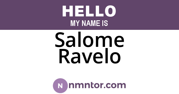 Salome Ravelo