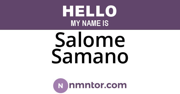 Salome Samano