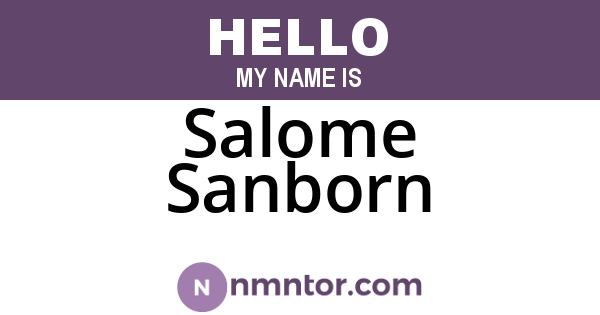 Salome Sanborn