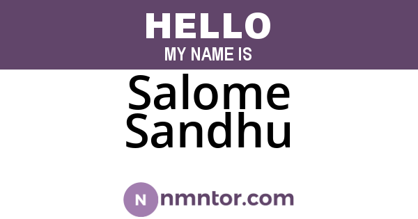 Salome Sandhu