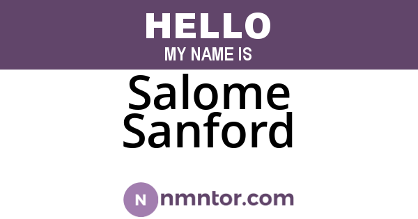 Salome Sanford