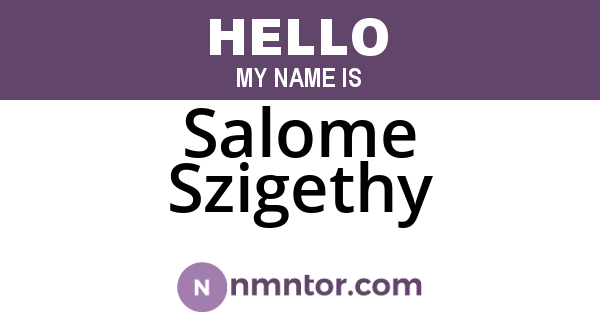 Salome Szigethy