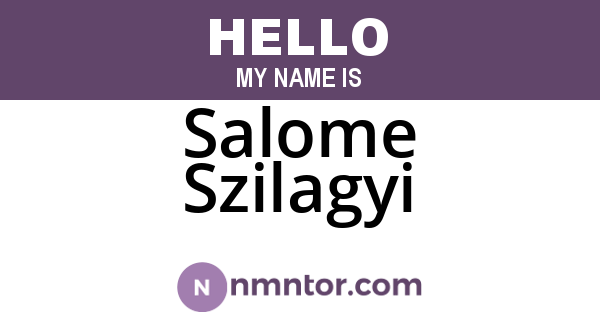 Salome Szilagyi