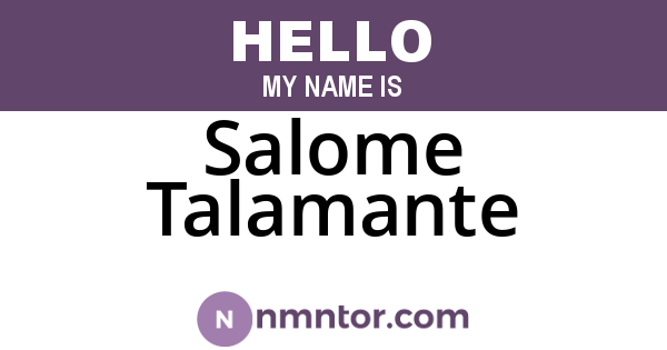Salome Talamante