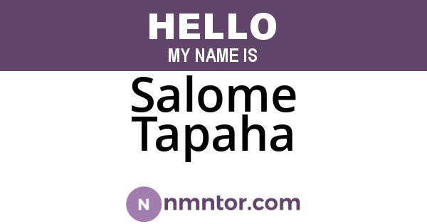 Salome Tapaha