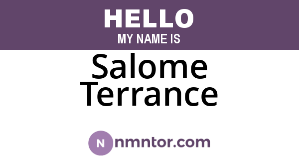 Salome Terrance