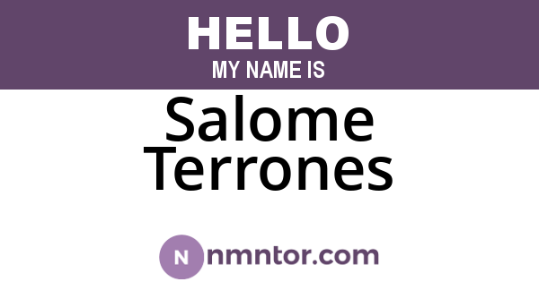 Salome Terrones