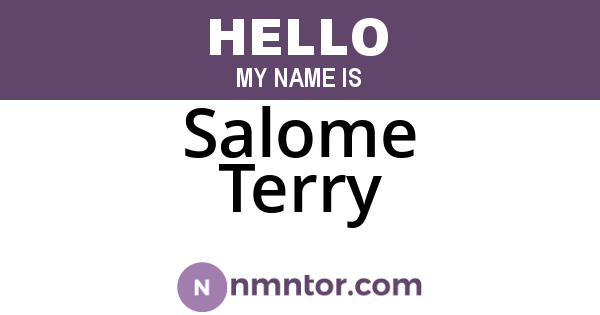 Salome Terry