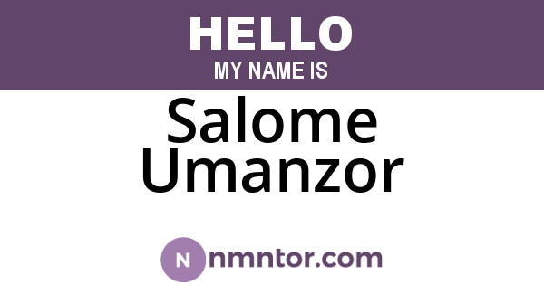 Salome Umanzor